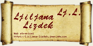 Ljiljana Lizdek vizit kartica